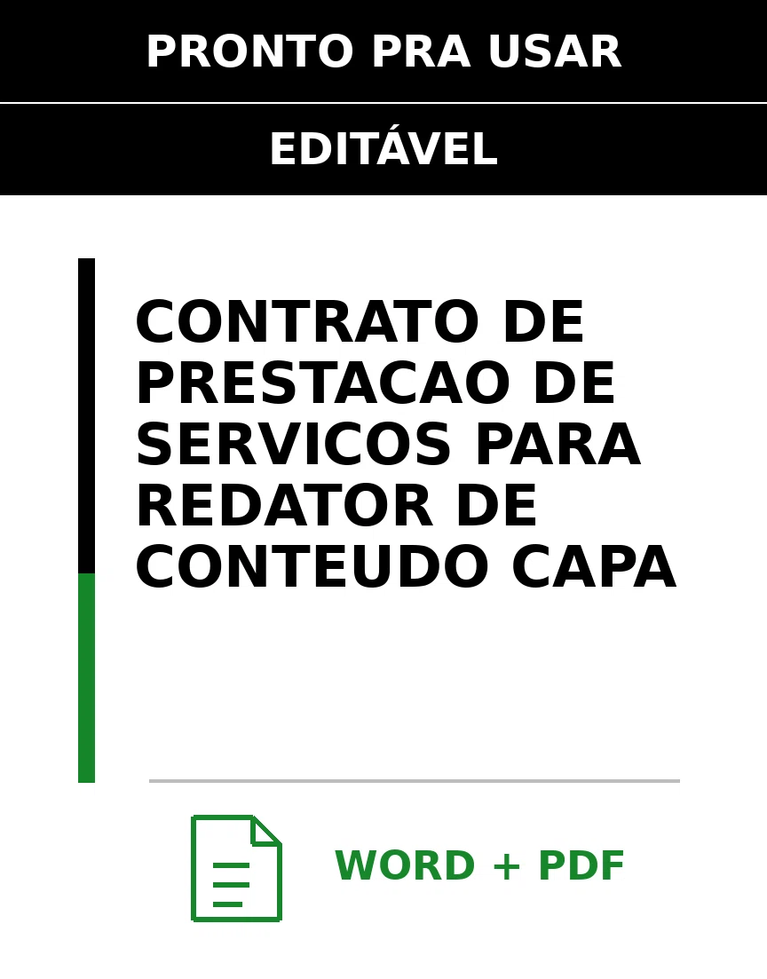 Baixar Contrato de Prestação de Serviços para Redator De Conteúdo Online – Word e PDF