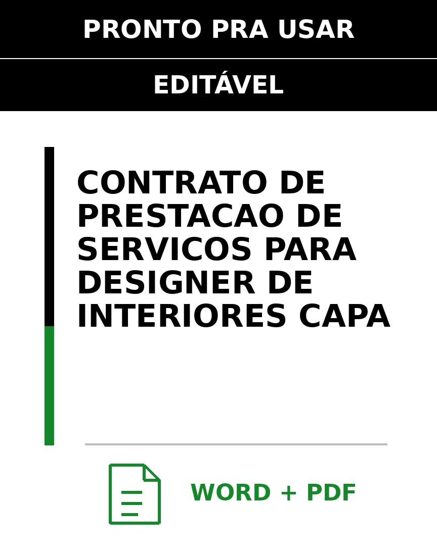 Baixar Contrato de Prestação de Serviços para Designer De Interiores Online – Word e PDF