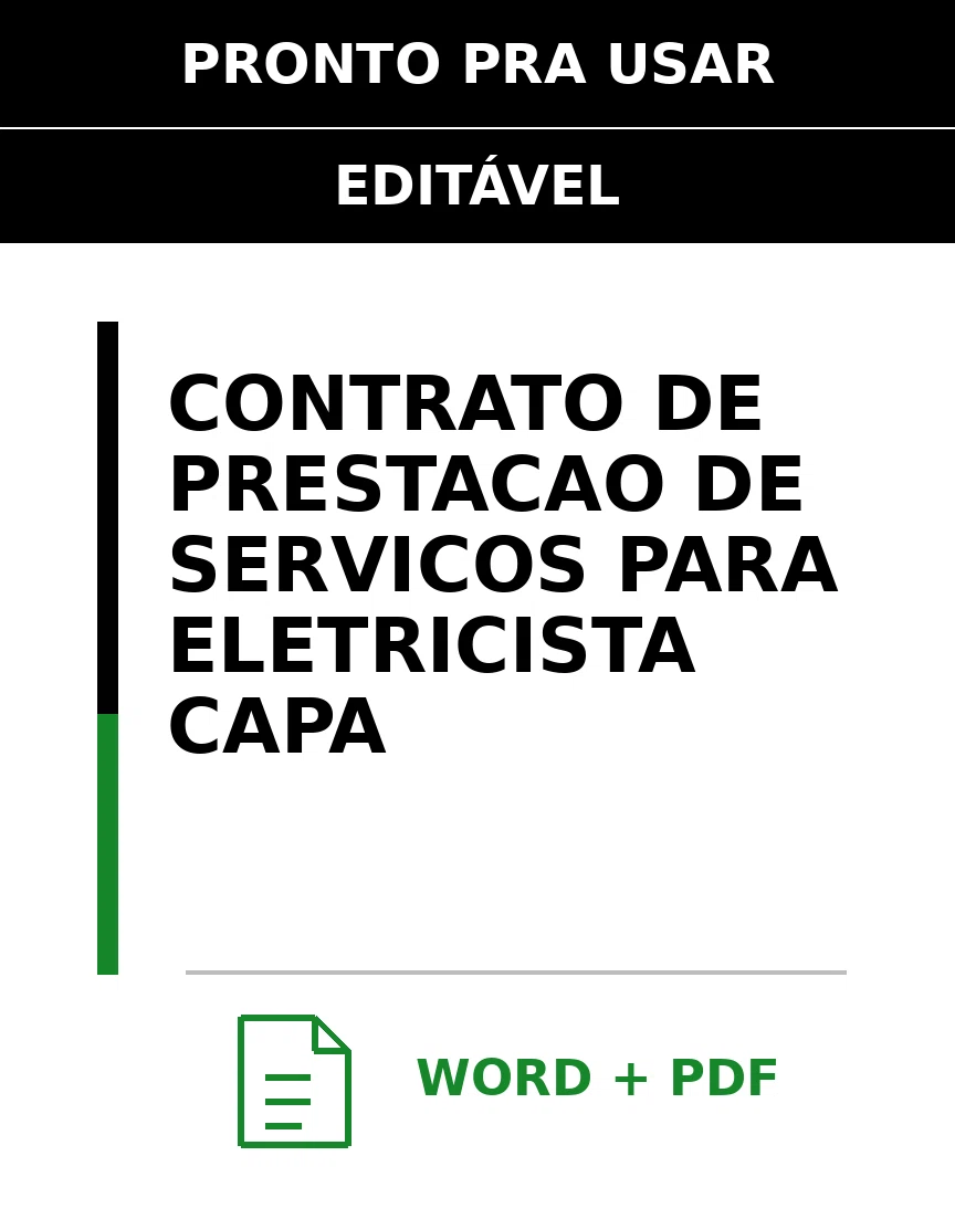 Baixar Contrato de Prestação de Serviços para Eletricista Online – Word e PDF