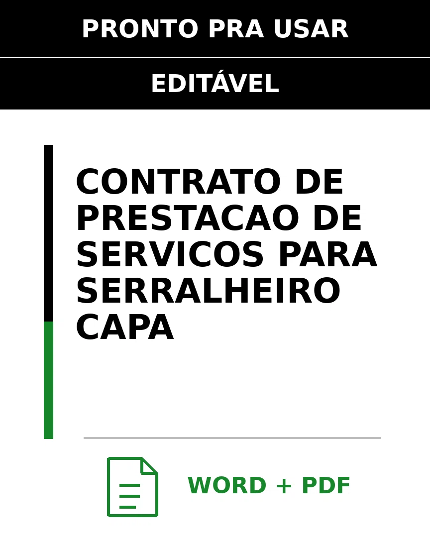 Baixar Contrato de Prestação de Serviços para Serralheiro Online – Word e PDF