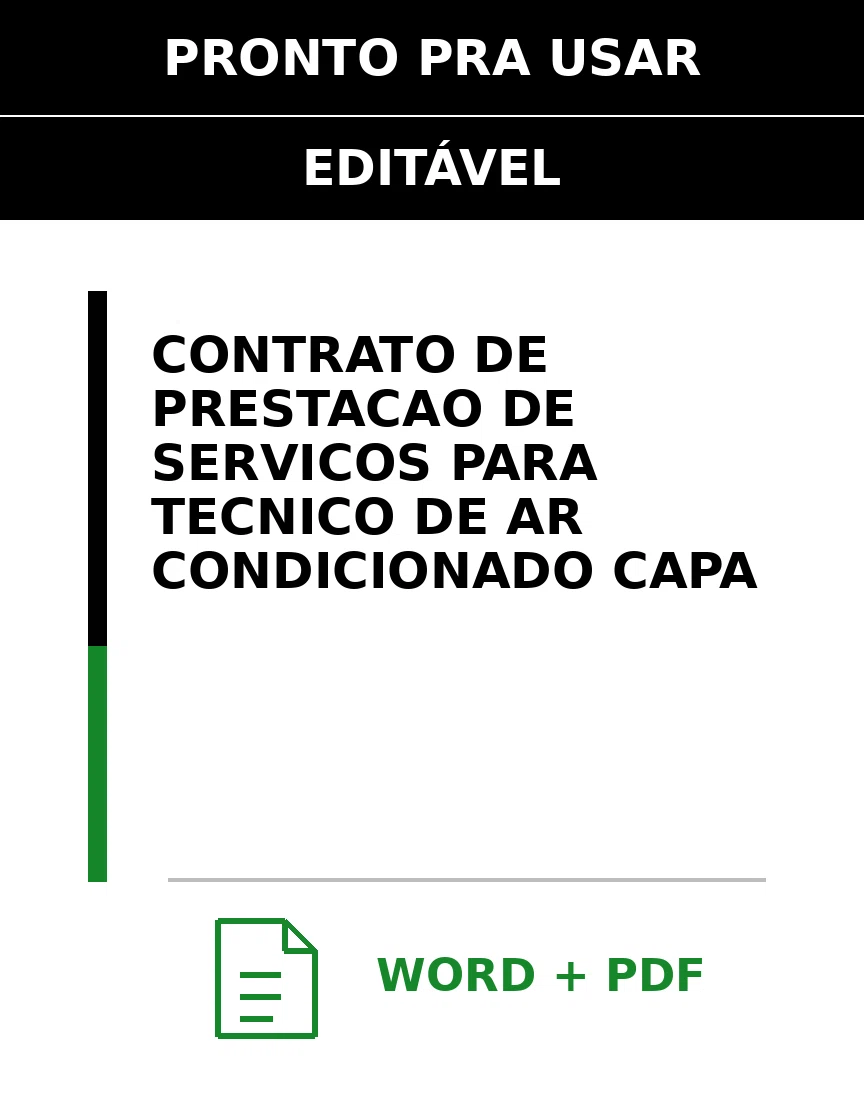 Baixar Contrato de Prestação de Serviços para Técnico De Ar-Condicionado Online – Word e PDF