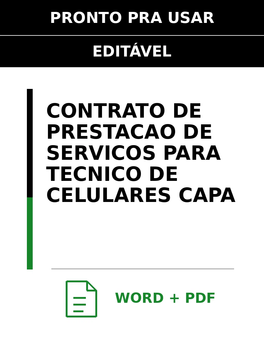Baixar Contrato de Prestação de Serviços para Técnico De Celulares Online – Word e PDF