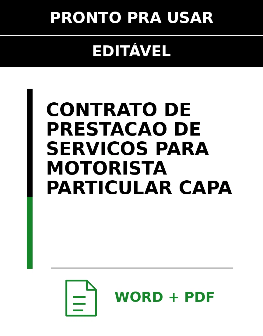 Baixar Contrato de Prestação de Serviços para Motorista Particular Online – Word e PDF