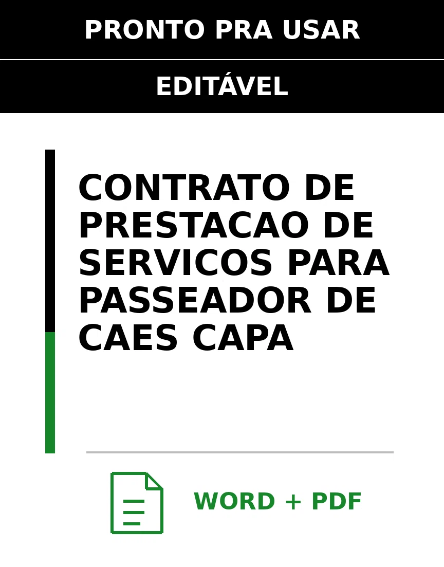 Baixar Contrato de Prestação de Serviços para Passeador De Cães Online – Word e PDF