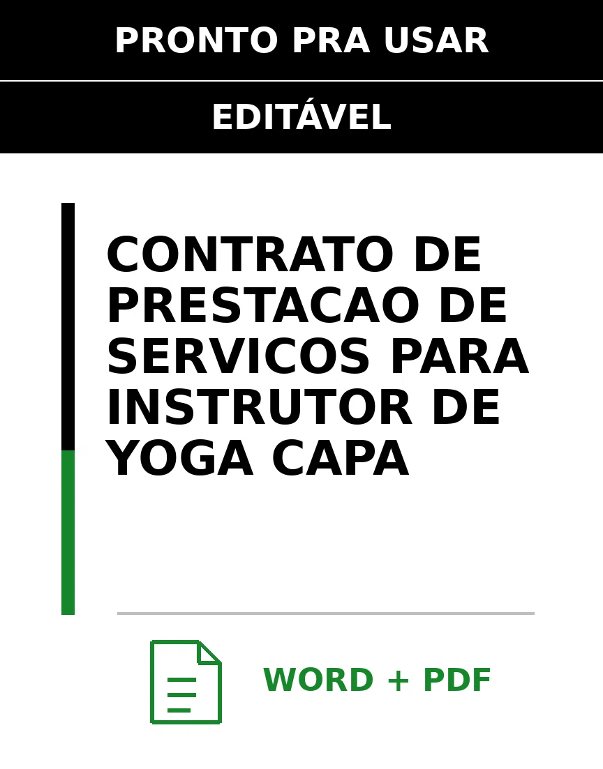 Baixar Contrato de Prestação de Serviços para Instrutor De Yoga Online – Word e PDF