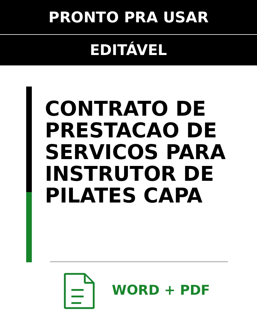 Baixar Contrato de Prestação de Serviços para Instrutor De Pilates Online – Word e PDF
