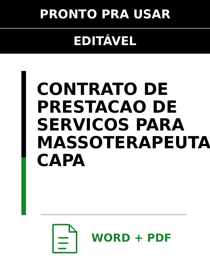 Baixar Contrato de Prestação de Serviços para Massoterapeuta Online – Word e PDF
