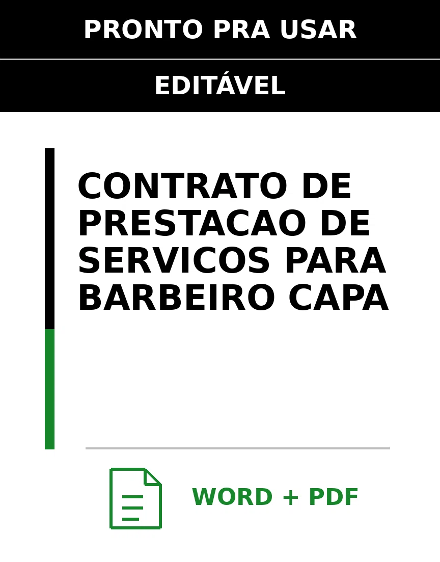 Baixar Contrato de Prestação de Serviços para Barbeiro Online – Word e PDF