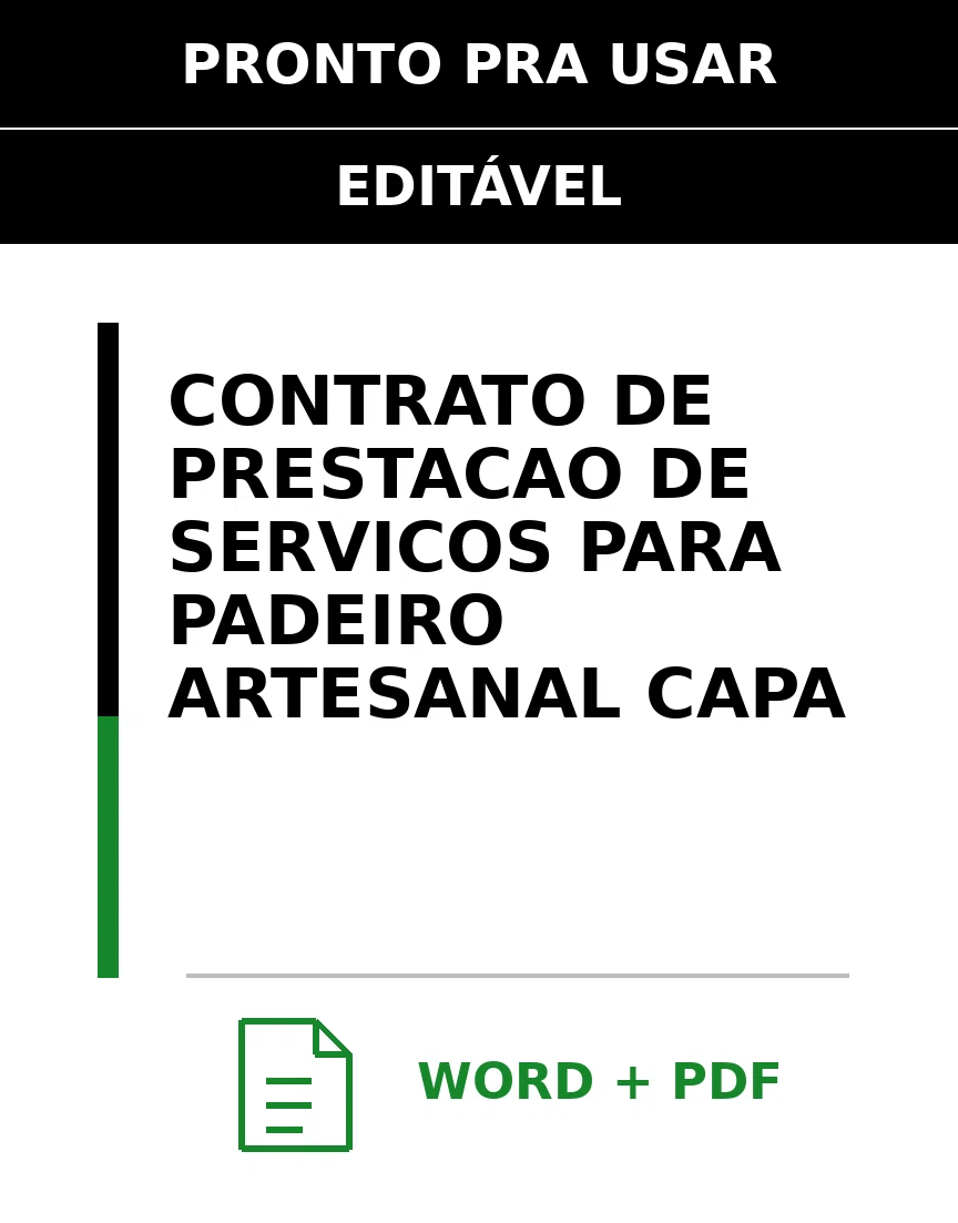 Baixar Contrato de Prestação de Serviços para Padeiro Artesanal Online – Word e PDF