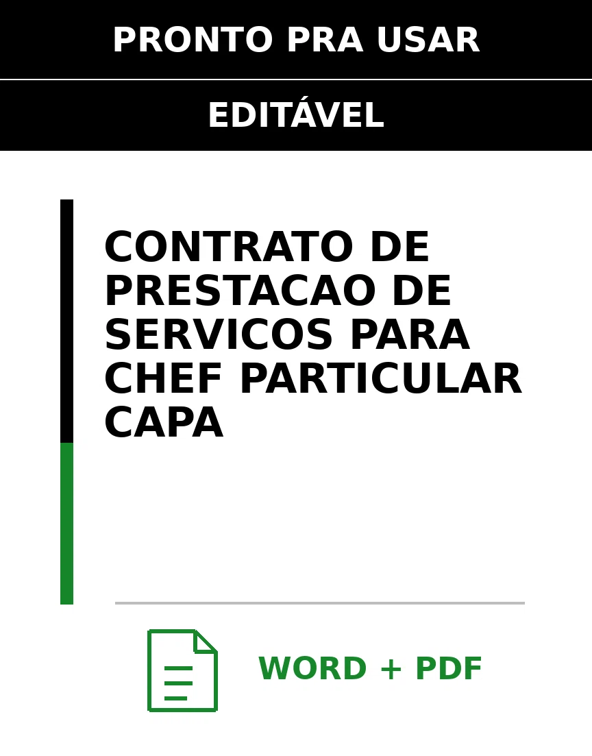 Baixar Contrato de Prestação de Serviços para Chef Particular Online – Word e PDF