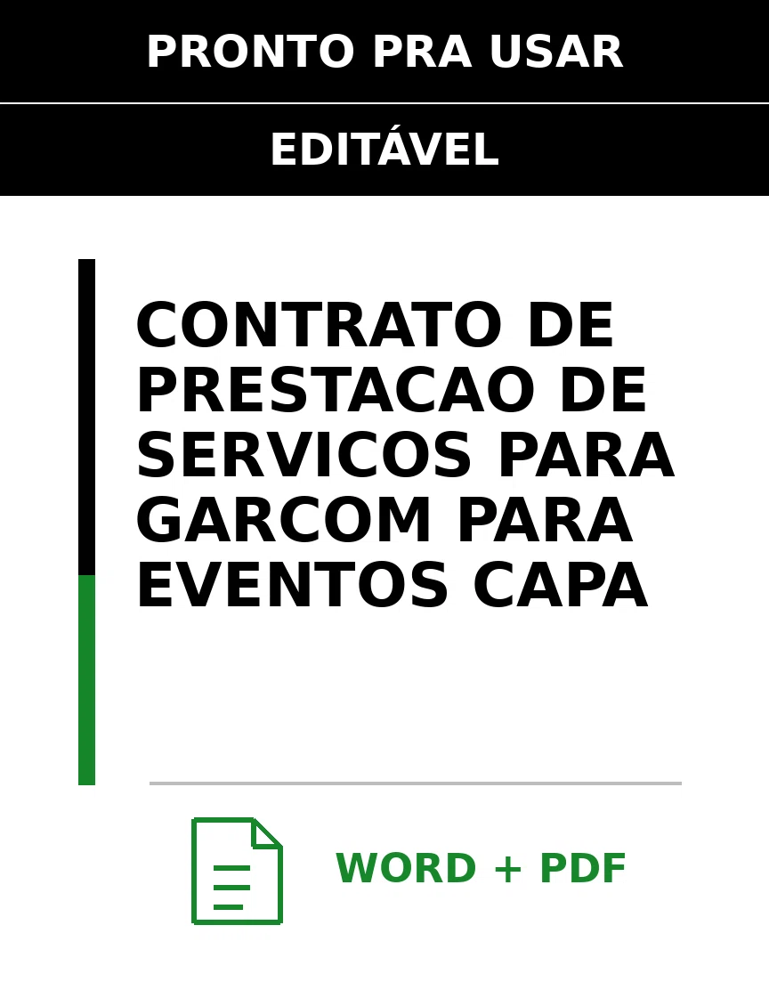 Baixar Contrato de Prestação de Serviços para Garçom Para Eventos Online – Word e PDF