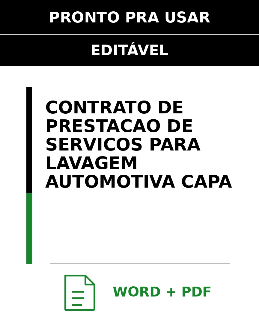 Baixar Contrato de Prestação de Serviços para Lavagem Automotiva Online – Word e PDF