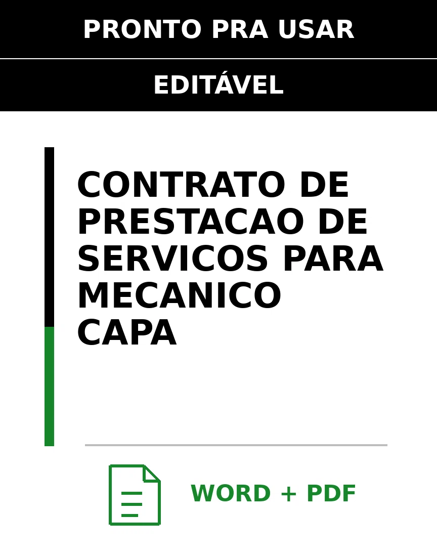 Baixar Contrato de Prestação de Serviços para Mecânico Online – Word e PDF