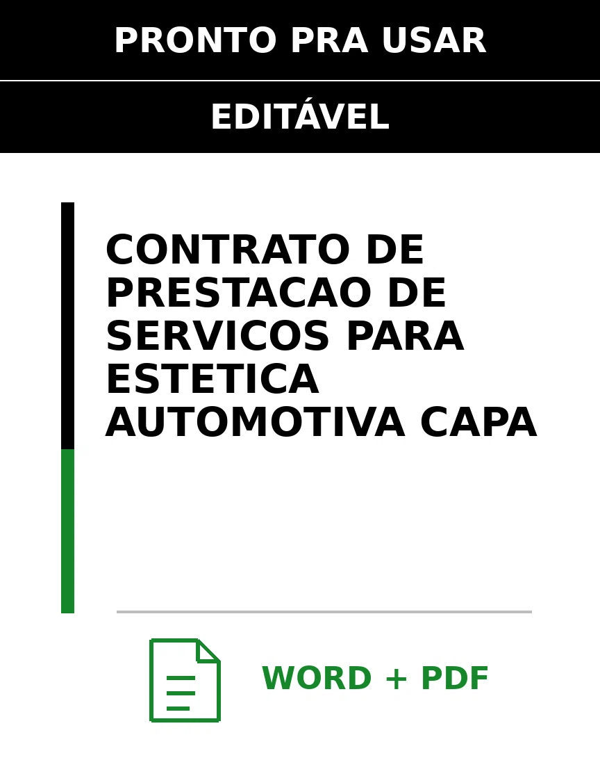 Baixar Contrato de Prestação de Serviços para Estética Automotiva Online – Word e PDF
