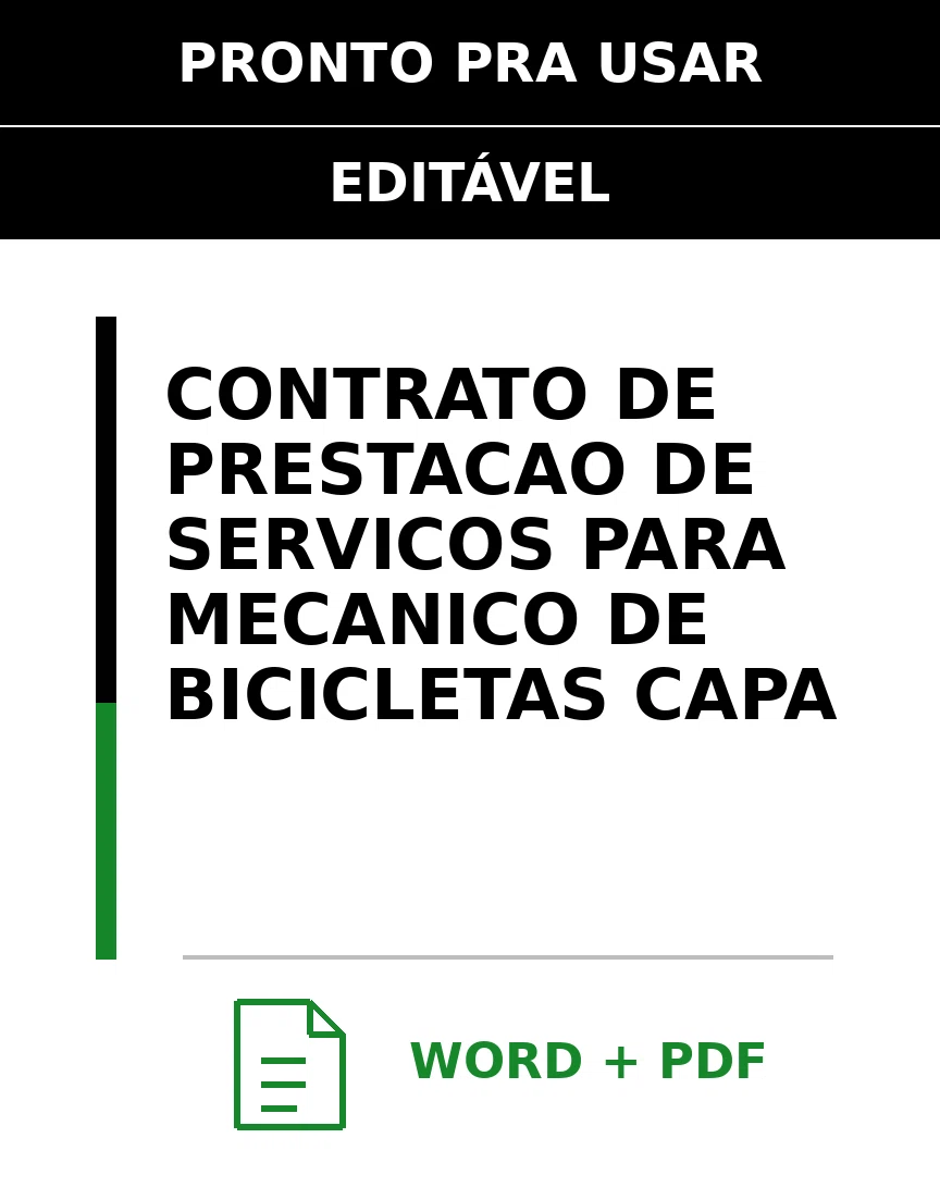 Baixar Contrato de Prestação de Serviços para Mecânico De Bicicletas Online – Word e PDF