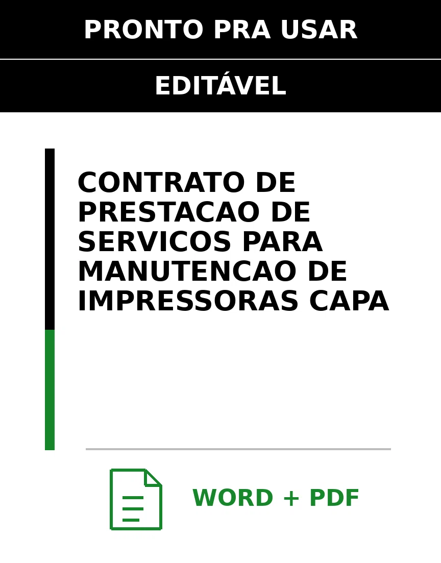 Baixar Contrato de Prestação de Serviços para Manutenção De Impressoras Online – Word e PDF