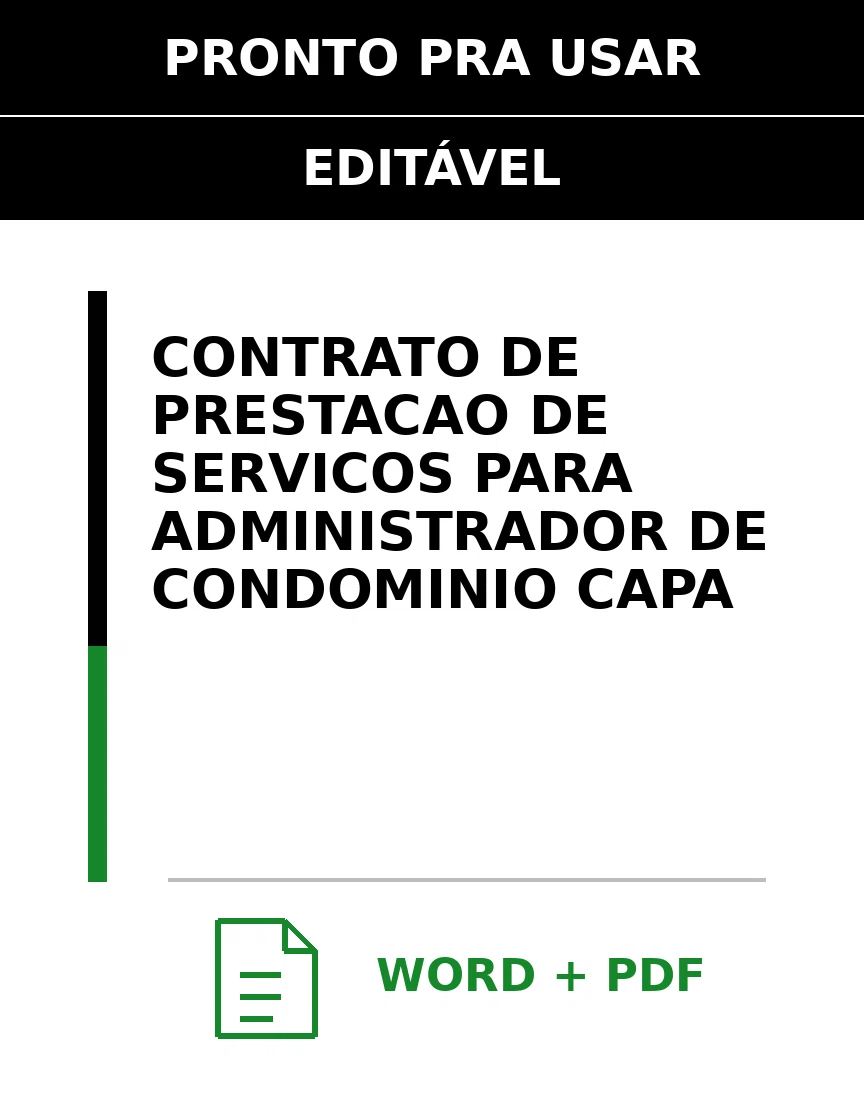 Baixar Contrato de Prestação de Serviços para Administrador De Condomínio Online – Word e PDF