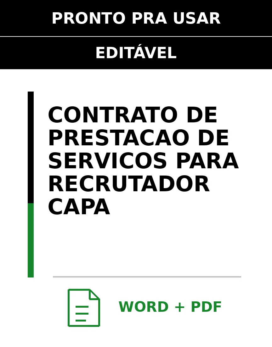 Baixar Contrato de Prestação de Serviços para Recrutador Online – Word e PDF