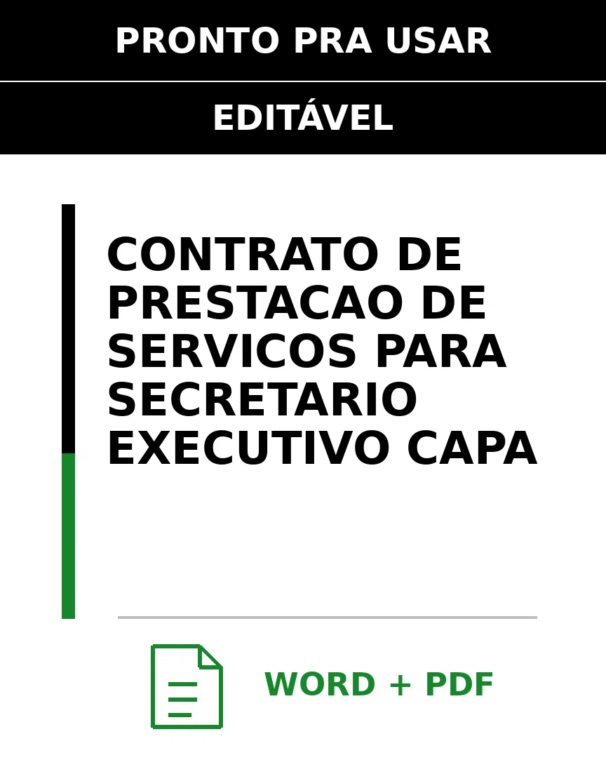 Baixar Contrato de Prestação de Serviços para Secretário Executivo Online – Word e PDF