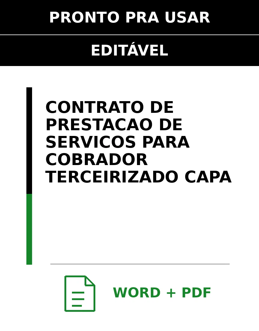 Baixar Contrato de Prestação de Serviços para Cobrador Terceirizado Online – Word e PDF