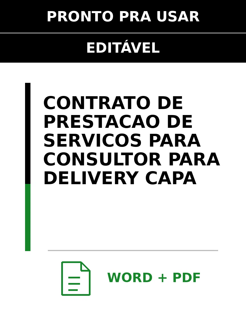 Baixar Contrato de Prestação de Serviços para Consultor Para Delivery Online – Word e PDF