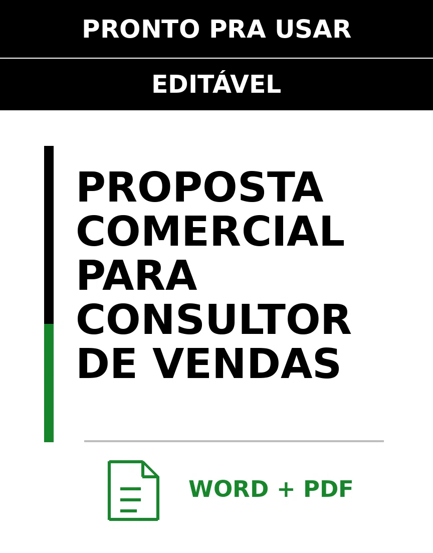 Baixar Proposta Comercial para Consultor De Vendas Online – Word e PDF