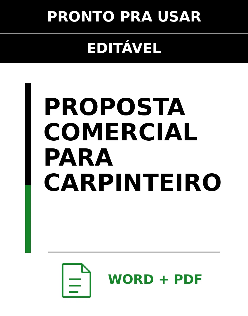 Baixar Proposta Comercial para Carpinteiro Online – Word e PDF