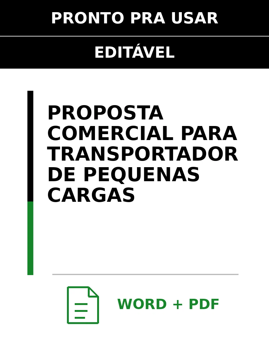 Baixar Proposta Comercial para Transportador De Pequenas Cargas Online – Word e PDF