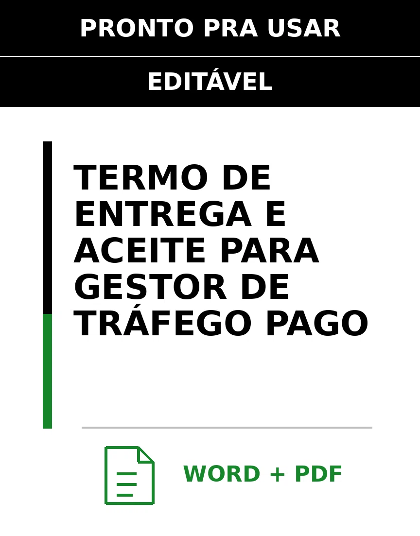 Baixar Termo de Entrega e Aceite para Gestor De Tráfego Pago Online – Word e PDF