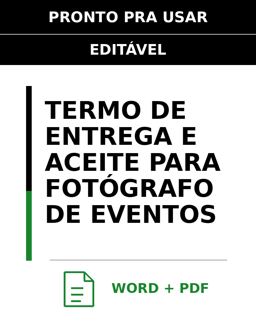 Baixar Termo de Entrega e Aceite para Fotógrafo De Eventos Online – Word e PDF