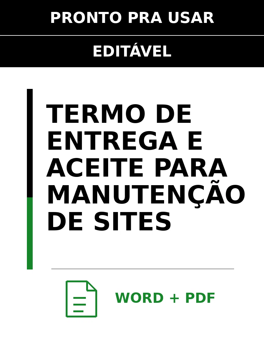 Baixar Termo de Entrega e Aceite para Manutenção De Sites Online – Word e PDF