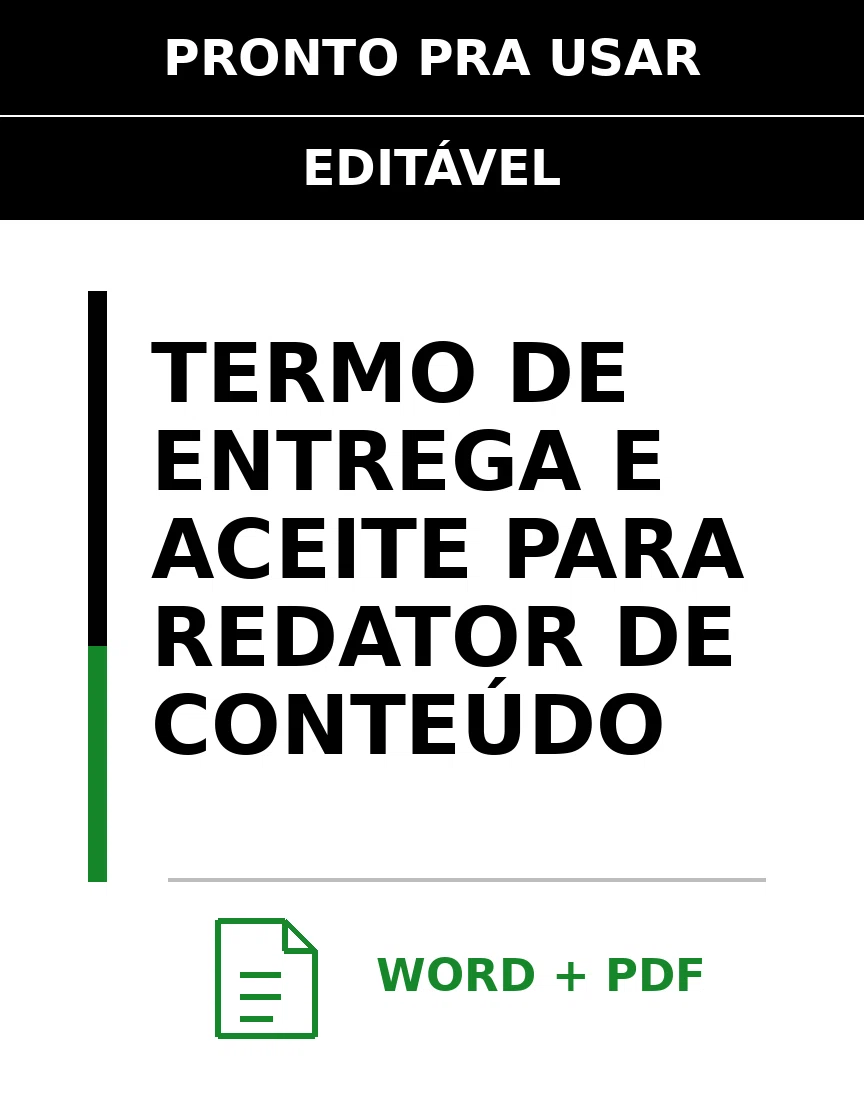 Baixar Termo de Entrega e Aceite para Redator De Conteúdo Online – Word e PDF