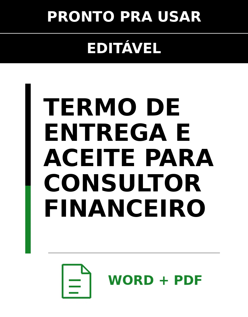 Baixar Termo de Entrega e Aceite para Consultor Financeiro Online – Word e PDF