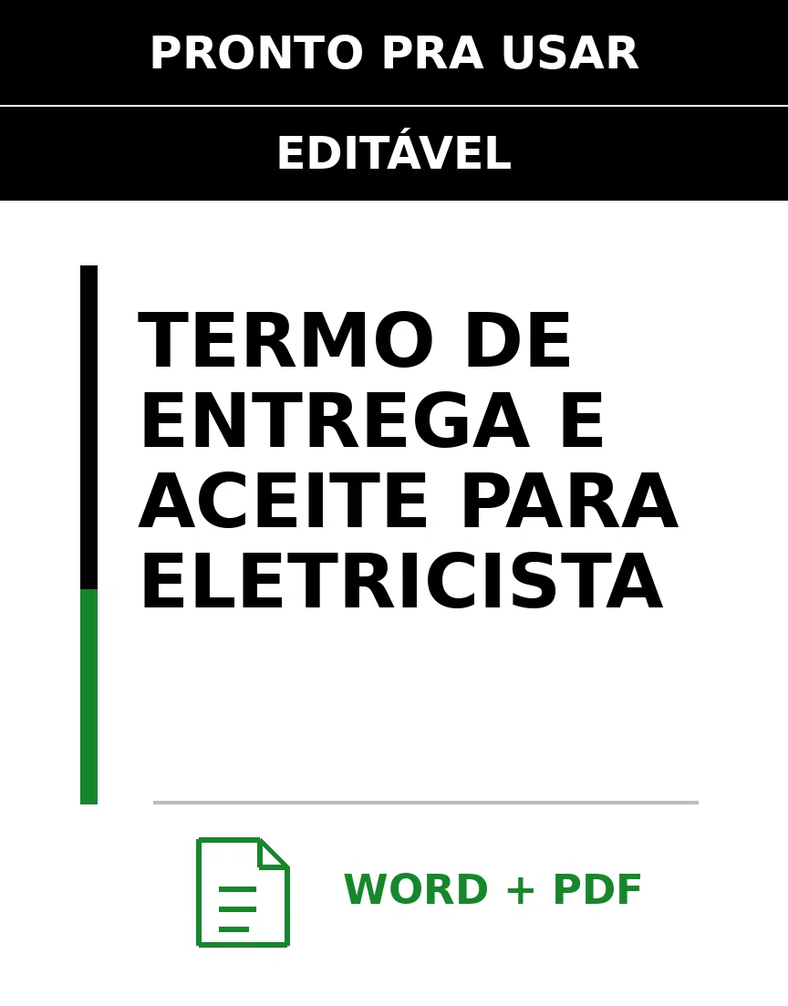 Baixar Termo de Entrega e Aceite para Eletricista Online – Word e PDF
