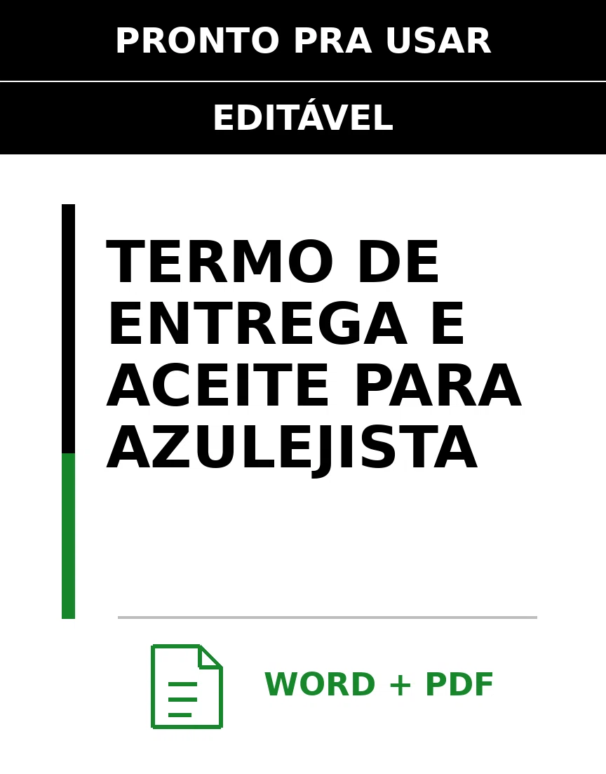 Baixar Termo de Entrega e Aceite para Azulejista Online – Word e PDF