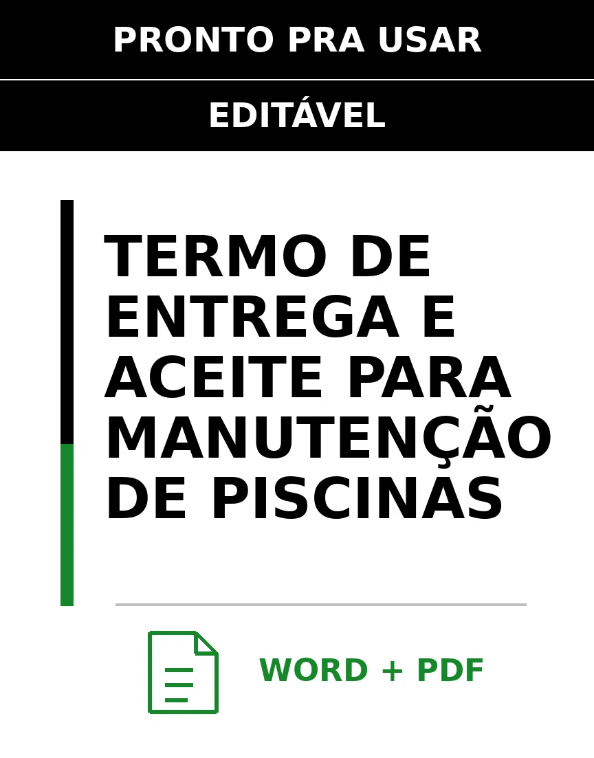 Baixar Termo de Entrega e Aceite para Manutenção De Piscinas Online – Word e PDF