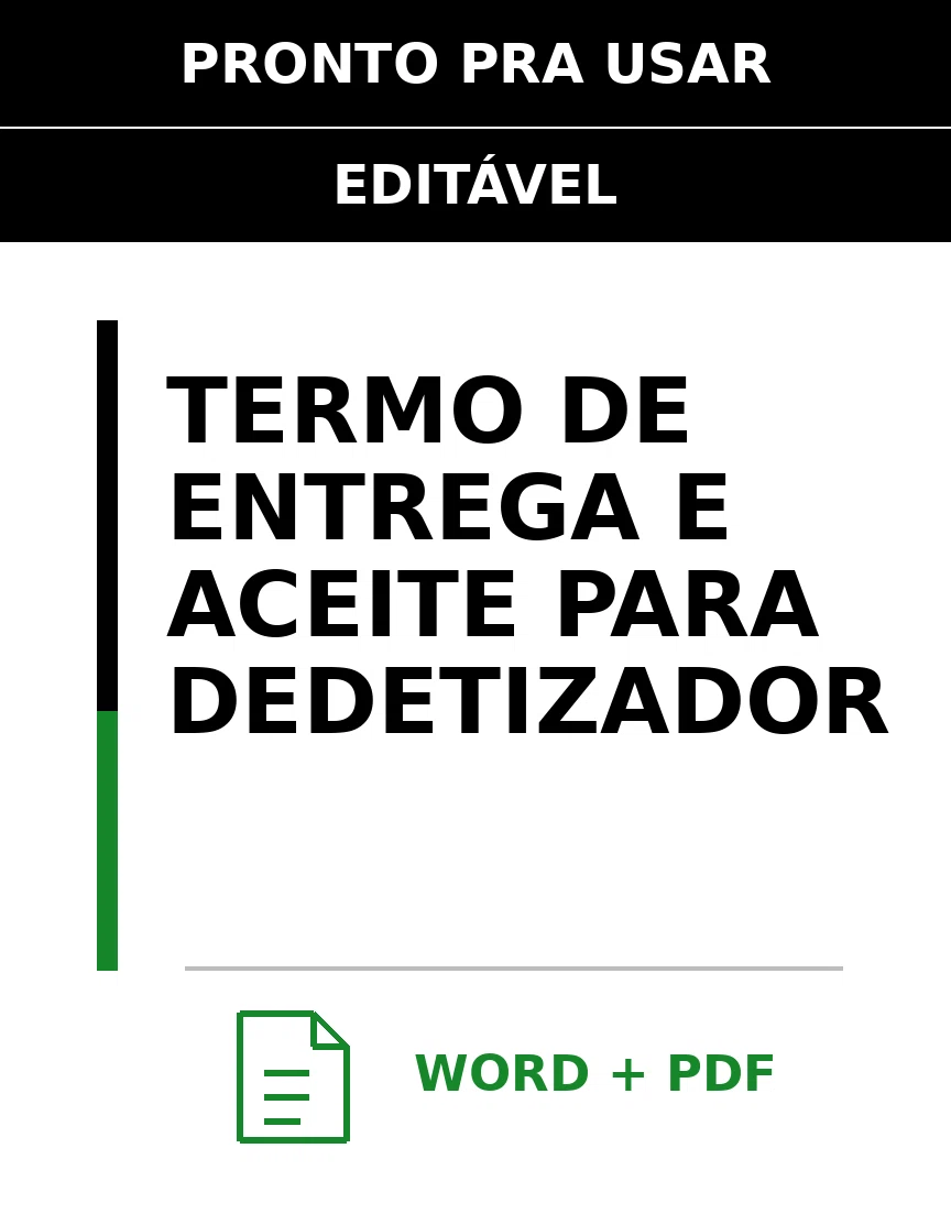 Baixar Termo de Entrega e Aceite para Dedetizador Online – Word e PDF