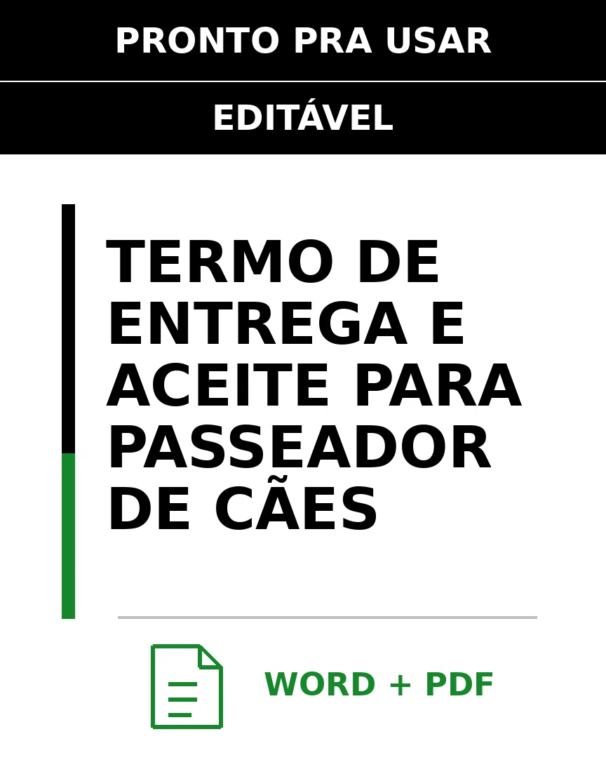 Baixar Termo de Entrega e Aceite para Passeador De Cães Online – Word e PDF