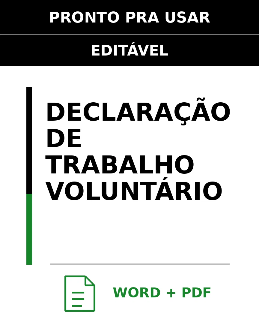 Baixar Declaração de Trabalho Voluntário Online – Word e PDF