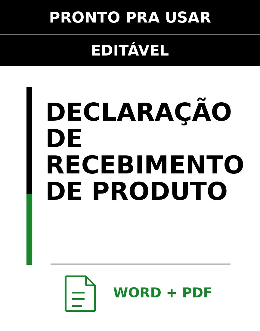 Baixar Declaração de Recebimento de Produto Online – Word e PDF
