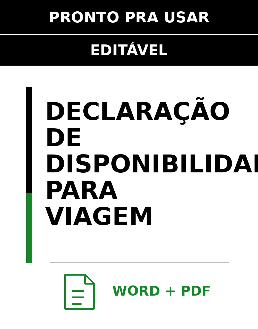 Baixar Declaração de Disponibilidade para Viagem Online – Word e PDF