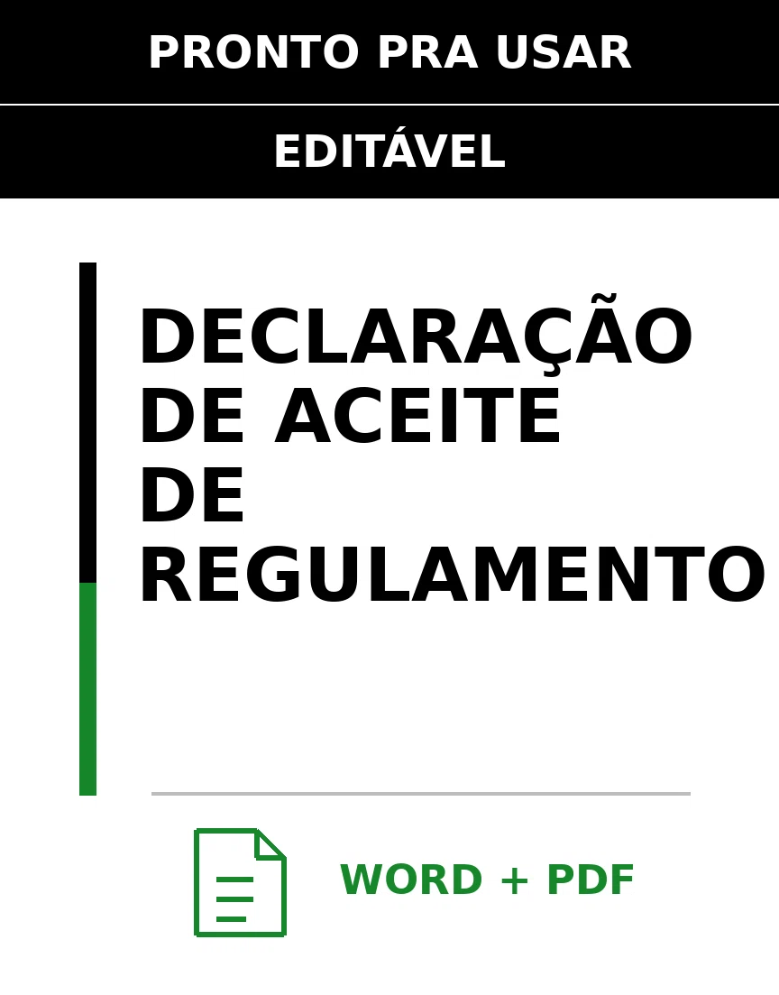 Baixar Declaração de Aceite de Regulamento Online – Word e PDF