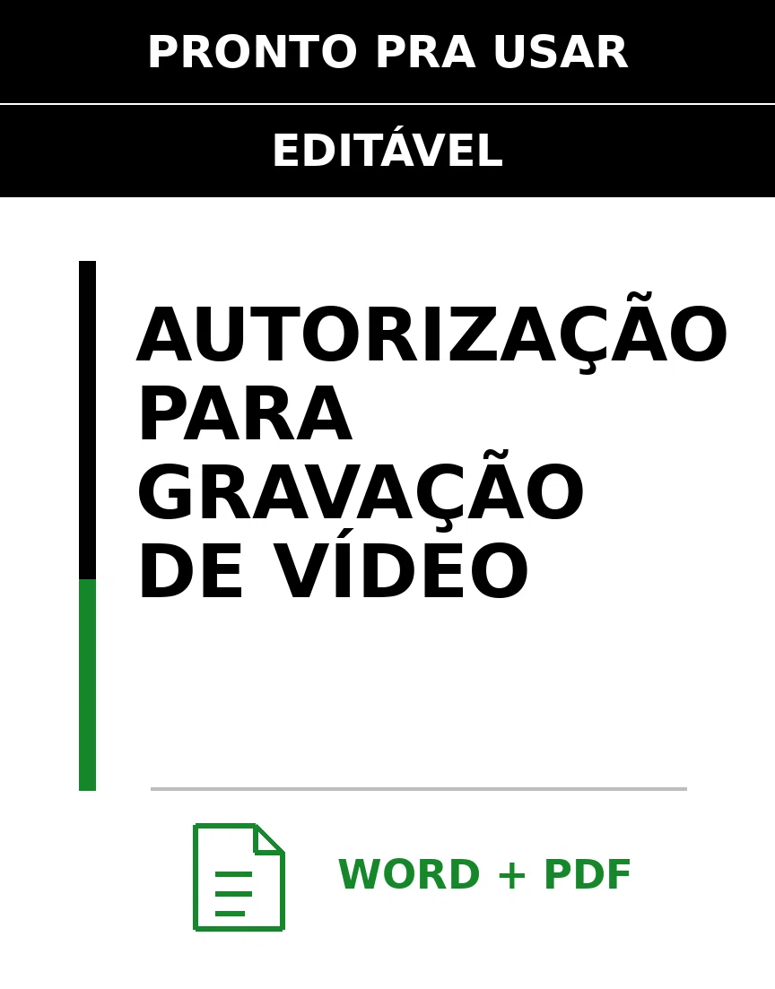 Baixar Autorização para Gravação de Vídeo Online – Word e PDF
