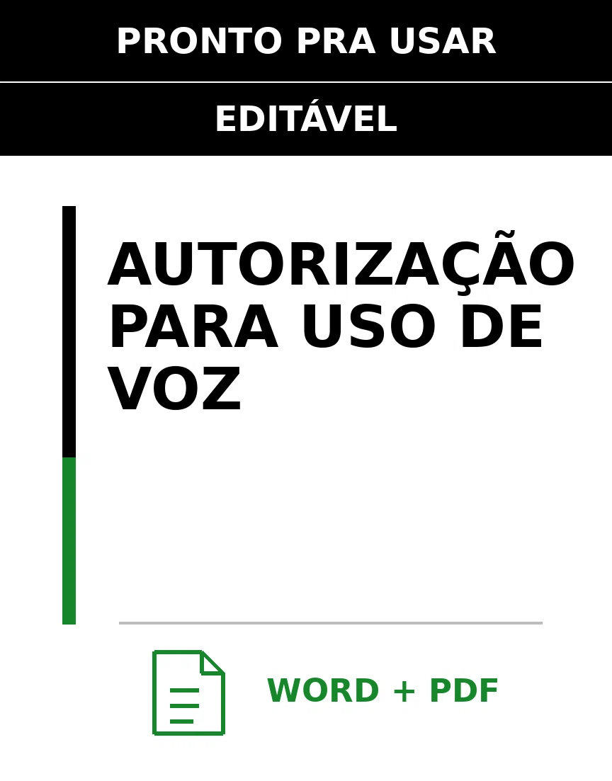 Baixar Autorização para Uso de Voz Online – Word e PDF