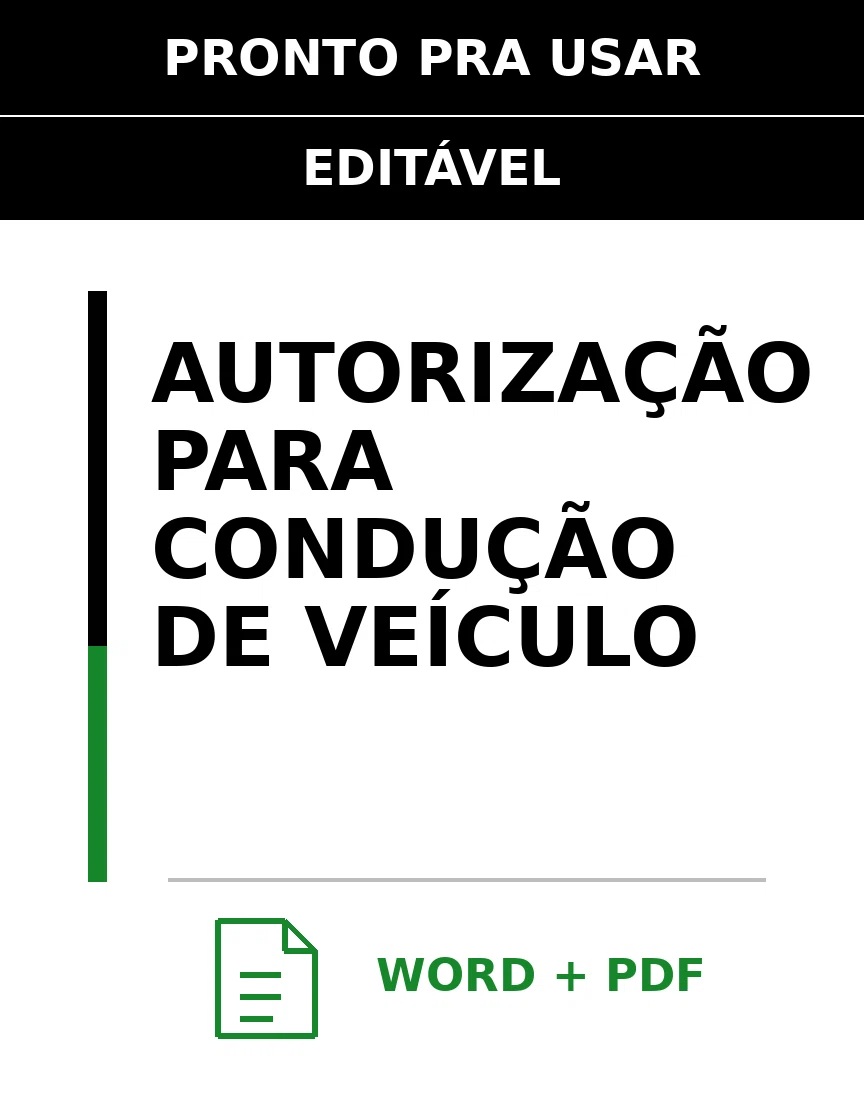 Baixar Autorização para Condução de Veículo Online – Word e PDF