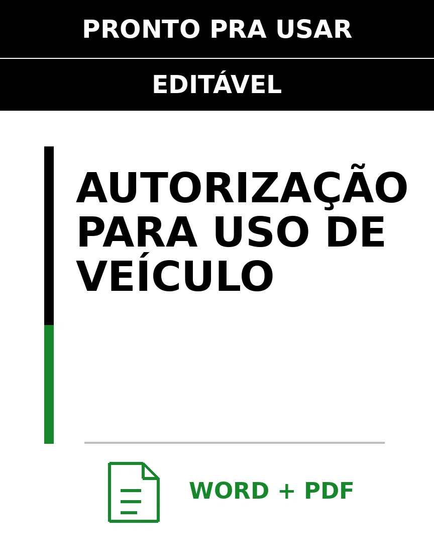 Baixar Autorização para Uso de Veículo Online – Word e PDF