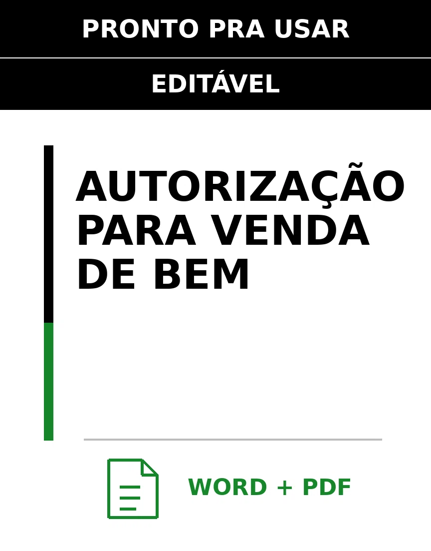 Baixar Autorização para Venda de Bem Online – Word e PDF
