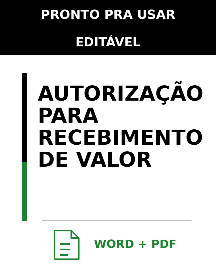 Baixar Autorização para Recebimento de Valor Online – Word e PDF