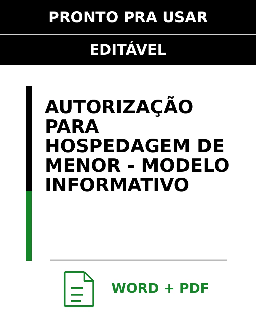 Baixar Autorização para Hospedagem de Menor Online – Word e PDF