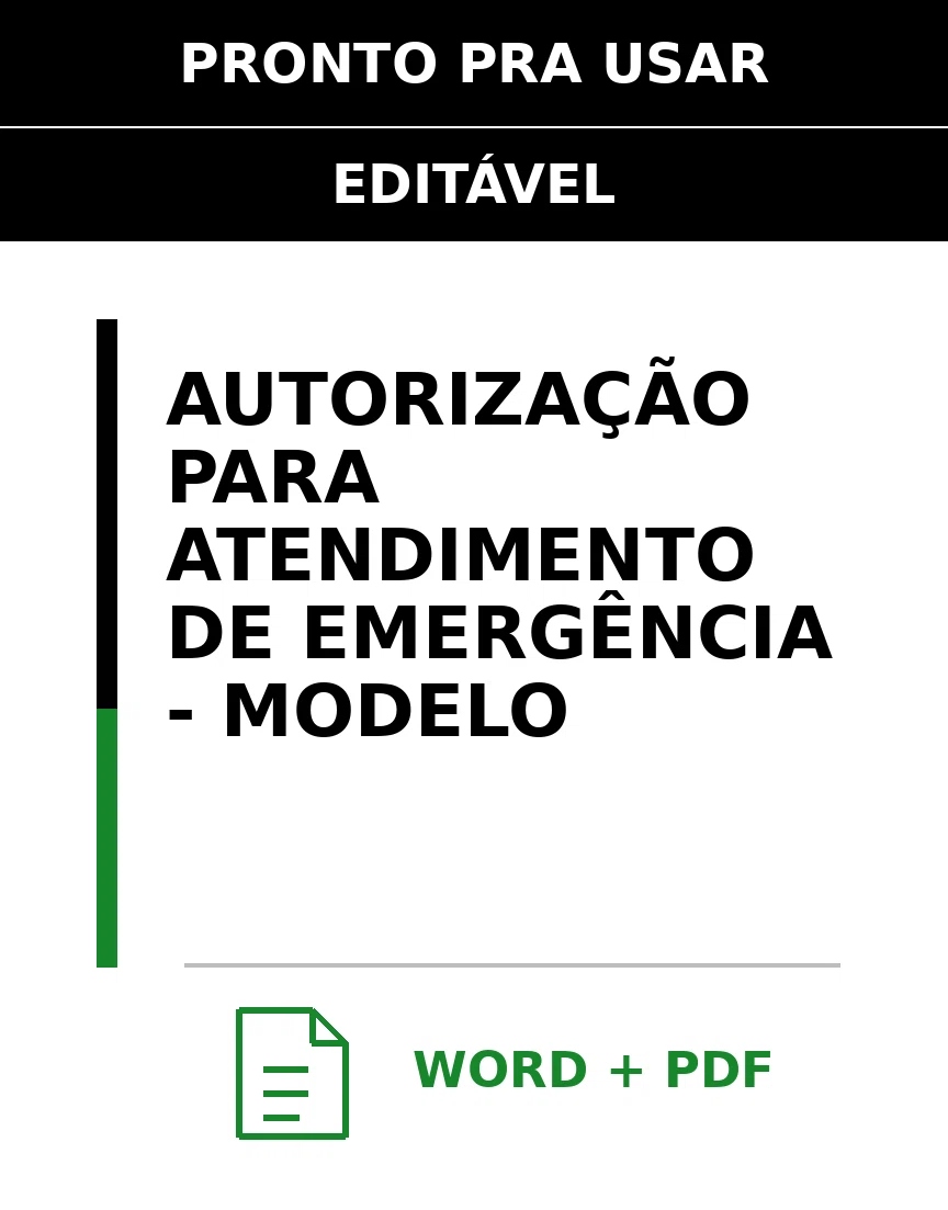 Baixar Autorização para Atendimento de Emergência Online – Word e PDF